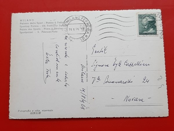 Cartolina Milano - Palazzo dello Sport - Piazza 6 Febbraio …