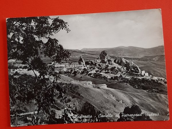 Cartolina Caltanissetta - Castello di Pietrarossa - 1953