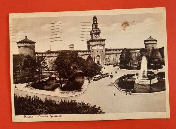 Cartolina Milano - Castello Sforzesco - 1940