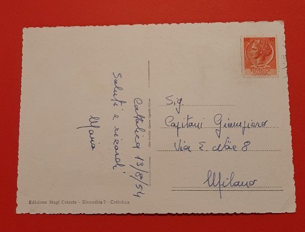 Cartolina Cattolica - Panorama - 1954