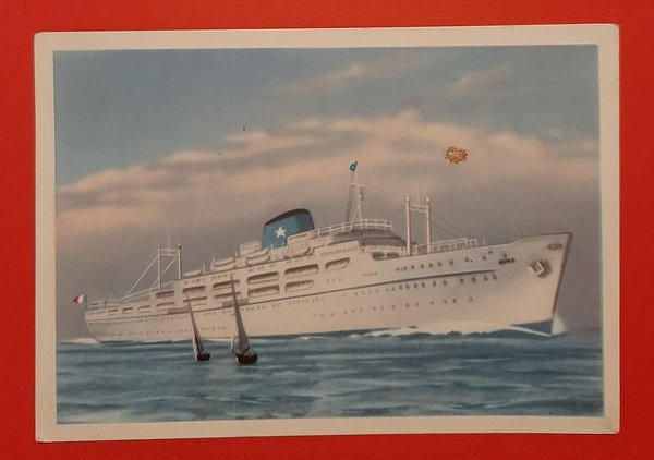 Cartolina Flotta Lauro - Turbonave Roma - 1970