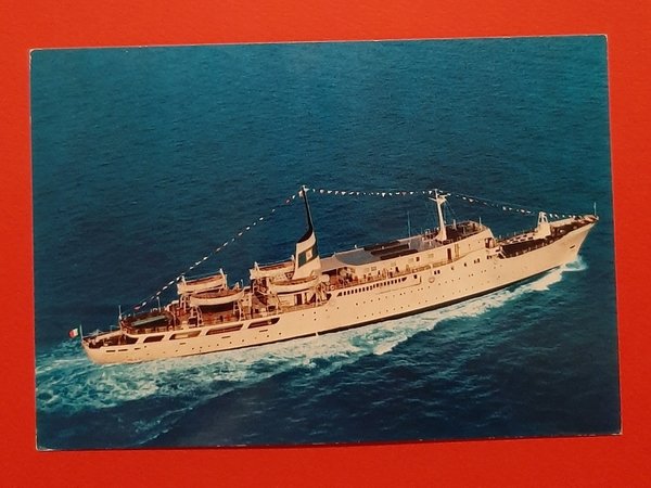 Cartolina M/ n Andrea Mantegna - Linee Marittime dell' Adriatico …