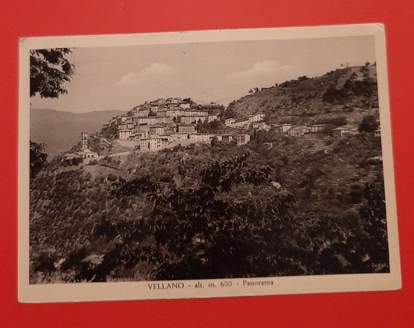 Cartolina Vellano - alt. m. 600 - Panorama - 1956