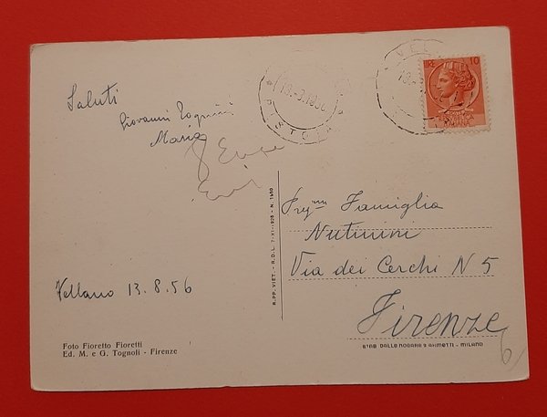 Cartolina Vellano - alt. m. 600 - Panorama - 1956