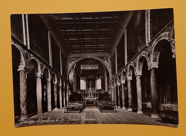 Cartolina Perugia - Basilica di S. Pietro - Interno - …