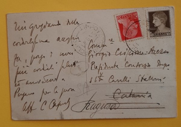 Cartolina Deposito Allevamento quadrupedi di Persano - 1931
