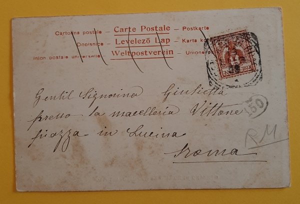 Cartolina Genzano di Roma - La Tradizionale Infiorata - 1915