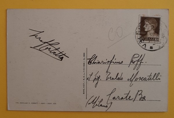 Cartolina Valbrona - Osigo m. 497 - Panorama - 1920