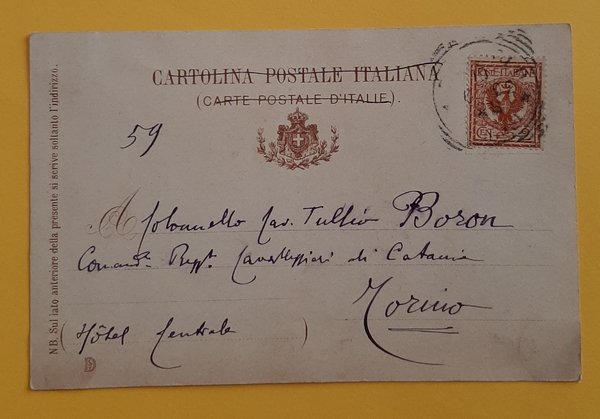 Cartolina Scuola di Cavalleria - 1905