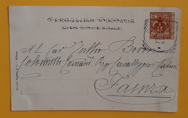 Cartolina Dai Cavalleggeri di Foggia - Cordiale Saluto - 1910