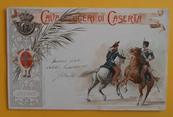 Cartolina Cavalleggeri di Caserta - 1903