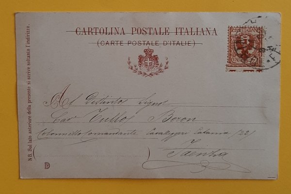 Cartolina Cavalleggeri di Caserta - 1903