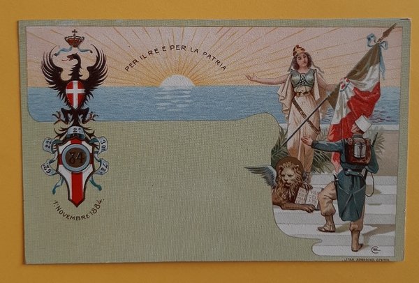 Cartolina Per il Re e Per la Patria - 1900