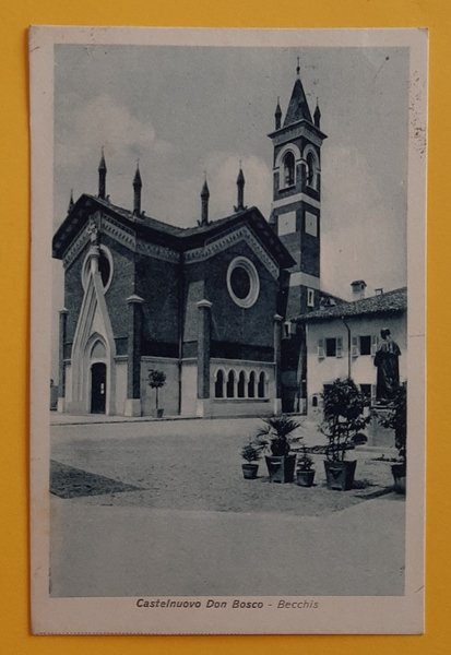 Cartolina - Castelnuovo Don Bosco - Becchis - 1918
