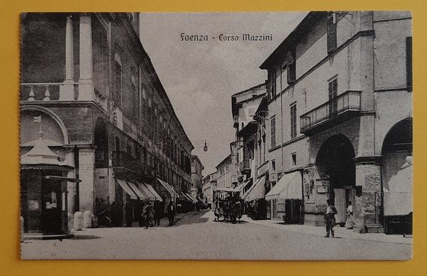 Cartolina - Faenza - Corso Mazzini - 1920