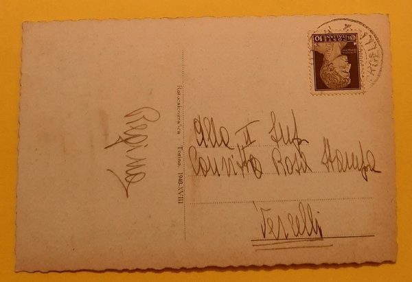 Cartolina Biella - Nuova Stazione Biella - Novara - 1900