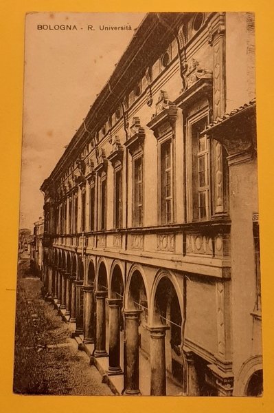 Cartolina Bologna - R. Università - 1900