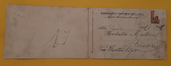 Cartolina Reggello - Panorama - 1908