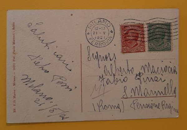 Cartolina Milano - Piazza Cordusio col monumento a Parini - …