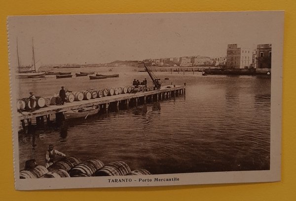 Cartolina Taranto - Porto Mercantile - 1918