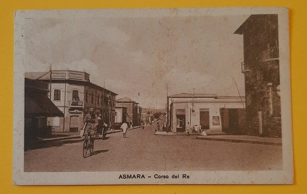 Cartolina Asmara - Corso del Re - 1935