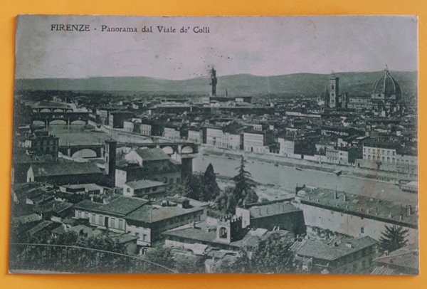 Cartolina Firenze - Panorama dal Viale de Colli - 1918