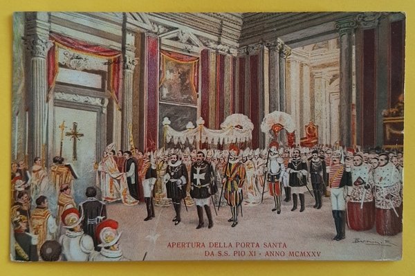 Cartolina Apertura della Porta Santa da S. S. Pio XI …