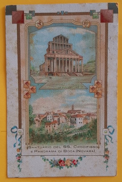 Cartolina Santuario del SS. Crocifisso e Panorama di Boca ( …