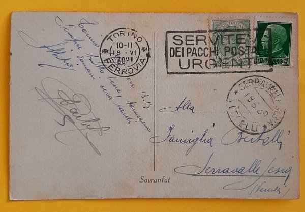 Cartolina Torino - Corso Vittorio Emanuele II e Stazione Porta …
