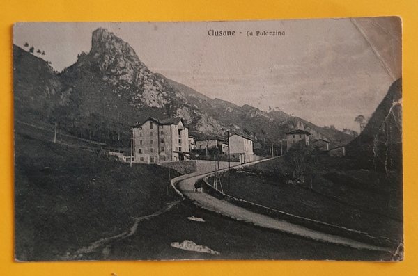 Cartolina Clusone - La Palazzina - 1917