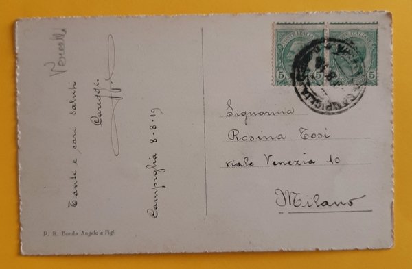 Cartolina Saluti dalla Valle del Cervo - 1919