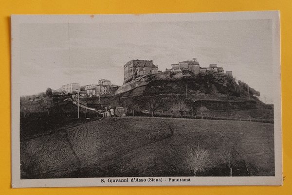 Cartolina S. Giovanni d' Asso ( Siena ) - Panorama …