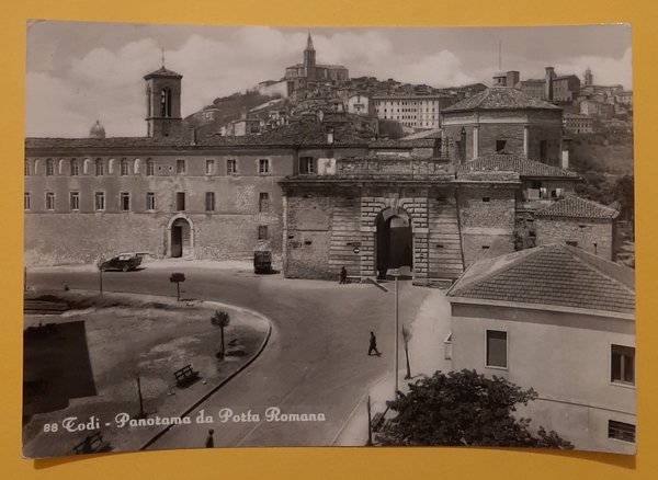 Cartolina Todi - Panorama da Porta Romana - 1960