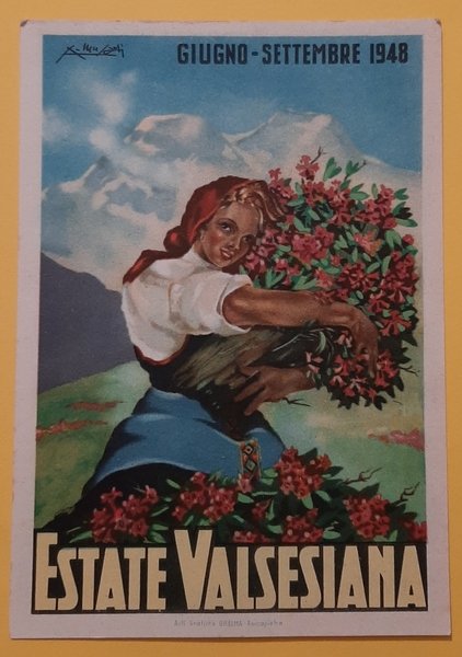 Cartolina Giugno - Settembre 1948 - Estate Valsesiana - 1950