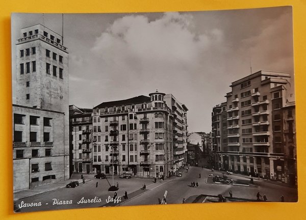Cartolina Savona - Piazza Aurelio Saffi - 1965 ca.