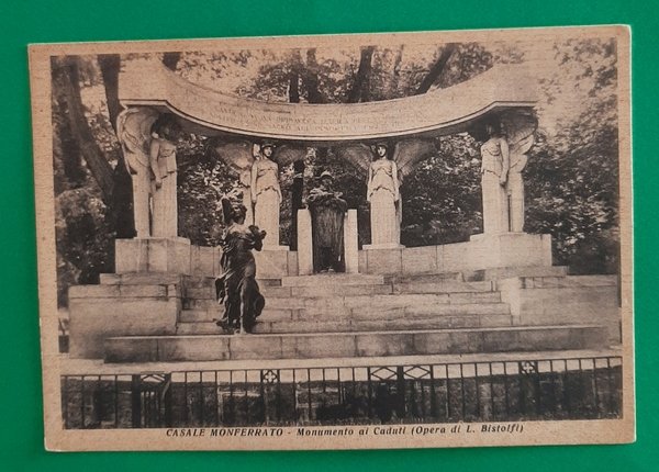Cartolina Casale Monferrato - Monumento ai Caduti - 1948