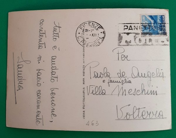 Cartolina Carrara - Interno Duomo - 1932