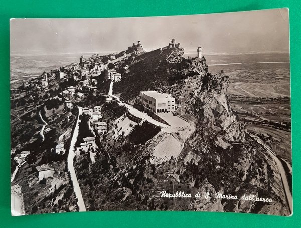 Cartolina Repubblica di S. Marino dall' aereo - 1952