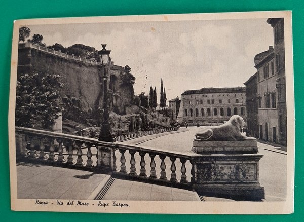 Cartolina Roma - Via del Mare - Rupe Tarpea - …