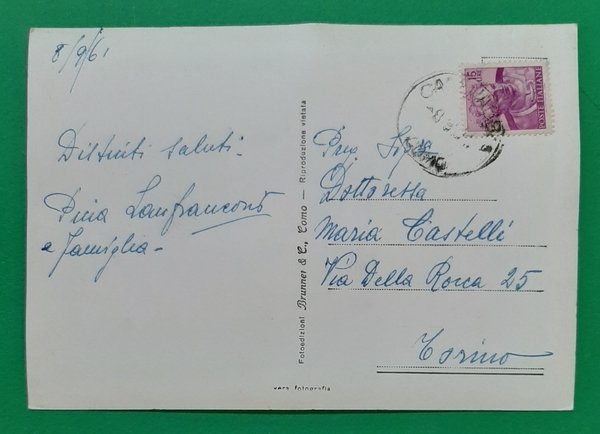 Cartolina Lago di Como - Cadenabbia - Hotel Belle Vue …