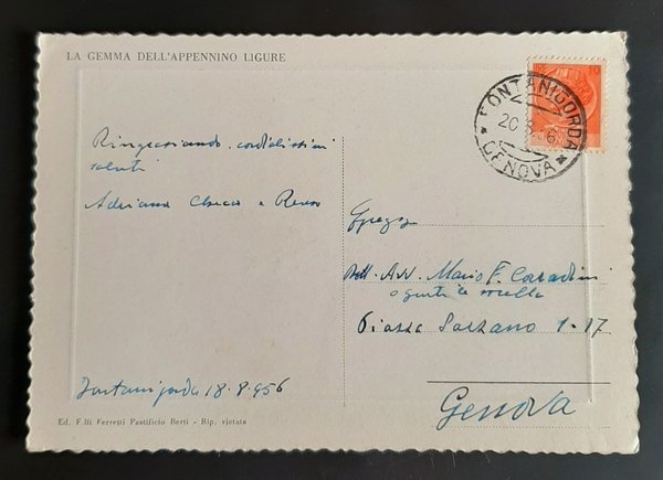 Cartolina Fontanigorda - Ponte Romano e Bosco del Mulino - …