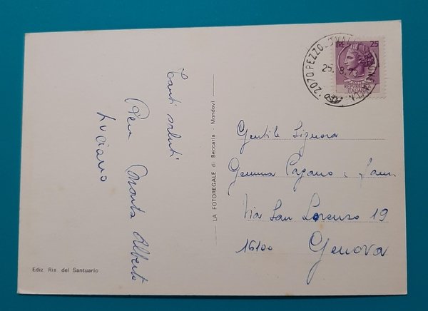 Cartolina Saluti dal Santuario del Todocco - Pezzolo Valle Uzzone …