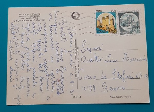 Cartolina Ristotante Baita S. Daniele - Bosco delle Penne Mozze …