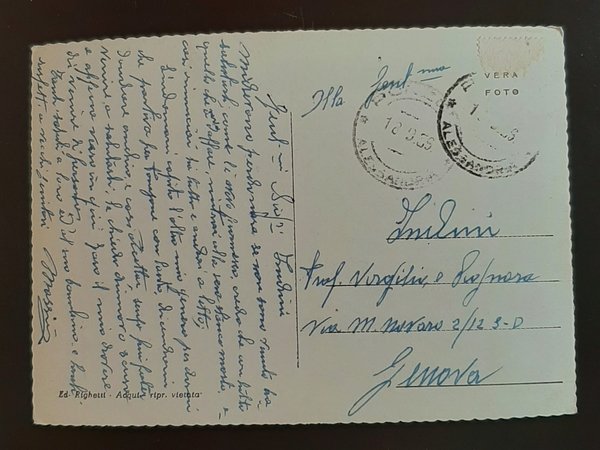 Cartolina Ponzone d' Acqui - Panorama - 1956