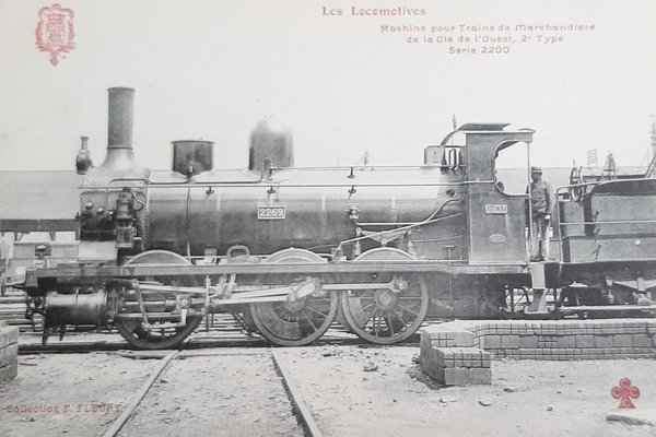 Cartolina Ferrovie - Les Locomotives - Serie 2200