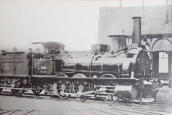 Cartolina Ferrovie - Locomotives Du Nord - Machine 3342