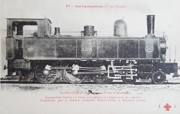 Cartolina Ferrovie - Les Locomotives - Locomotive Tender a 6 …