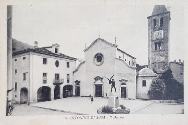Cartolina S. Antonino di Susa - Il Duomo - 1936