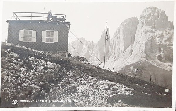 Cartolina Rodella e Sassolungo - 1916