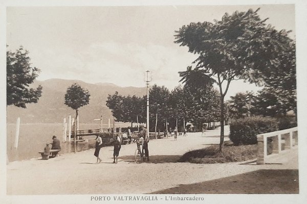Cartolina Porto Valtravaglia - L' Imbarcadero - 1915
